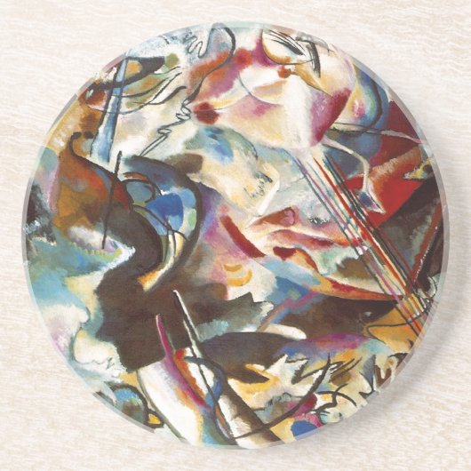 Kandinsky Zusammensetzung VI Abstrakte Malerei Getränkeuntersetzer (Vorne)