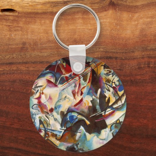 Kandinsky Zusammensetzung VI Abstrakte Malerei Schlüsselanhänger (Vorderseite)