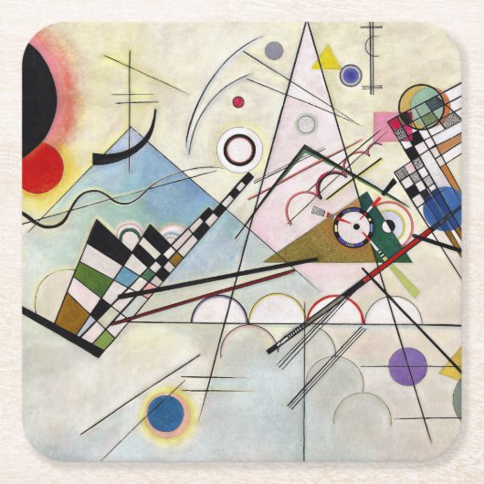 KANDINSKY - Zusammensetzung VIII 1923 Rechteckiger Pappuntersetzer (Vorderseite)