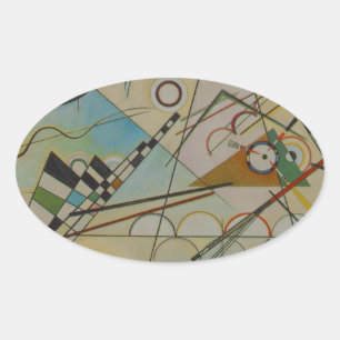 Kandinsky-Zusammensetzung VIII Ovaler Aufkleber