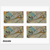 Kandinsky-Zusammensetzung VIII Rechteckiger Aufkleber (Blatt)