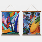 Kandinsky - Zwei berühmte abstrakte Gemälde Wandteppich Mit Holzrahmen (Doppelt)