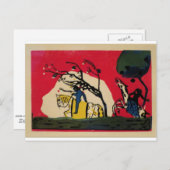 Kandinsky - Zwei Fahrer gegen einen roten Hintergr Postkarte (Vorne/Hinten)