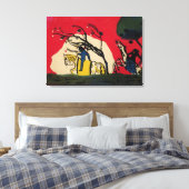 Kandinsky - Zwei Fahrer vor einem roten Hintergrun Leinwanddruck (Insitu (Schlafzimmer))