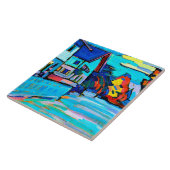 Kandinsky - Zwei Häuser Fliese (Seite)