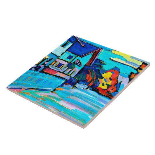 Kandinsky - Zwei Häuser Fliese (Seite)