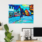 Kandinsky - Zwei Häuser Poster (Heimbüro)