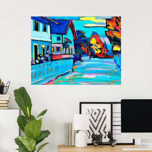 Kandinsky - Zwei Häuser Poster (Heimbüro)