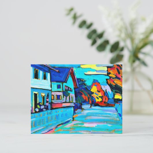 Kandinsky - Zwei Häuser Postkarte (Stehend Vorderseite)