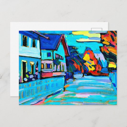 Kandinsky - Zwei Häuser Postkarte (Vorne/Hinten)