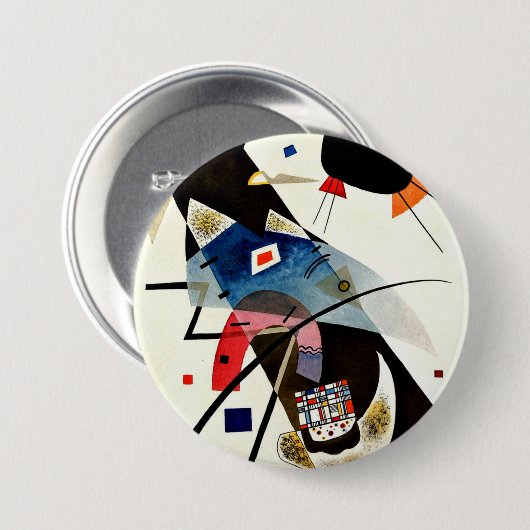 Kandinsky - Zwei schwarze Flecken Button (Vorne & Hinten)