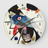Kandinsky - Zwei schwarze Flecken Große Wanduhr (Vorderseite)