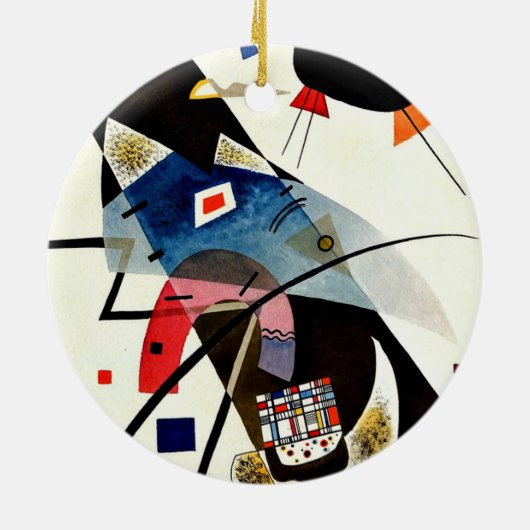 Kandinsky - zwei schwarze Flecken, Keramik Ornament (Hinten)
