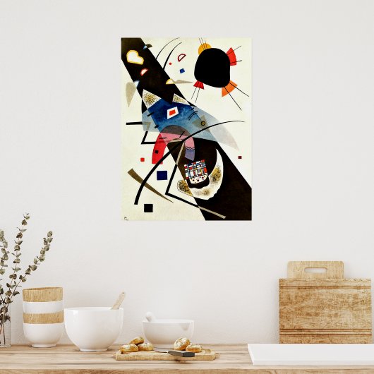 Kandinsky - Zwei schwarze Flecken Poster (Küche)