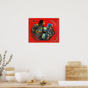 Kandinskys abstrakte Kunst, Schwarz-Rot, Poster