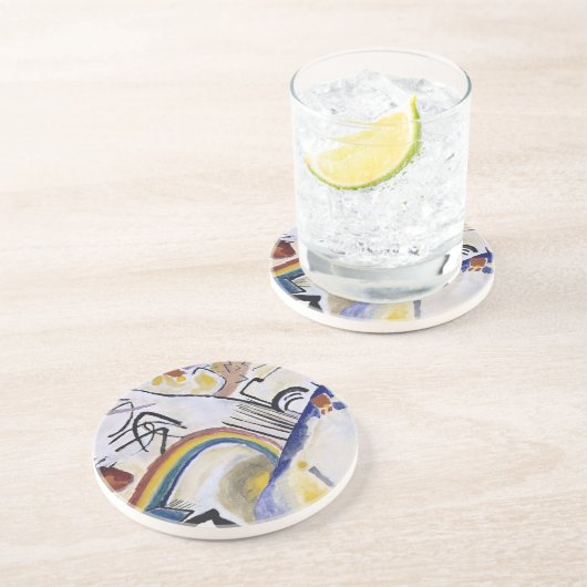 Kandinskys Abstrakte Malerei 1910 Dated Cossacks Getränkeuntersetzer (Seite)