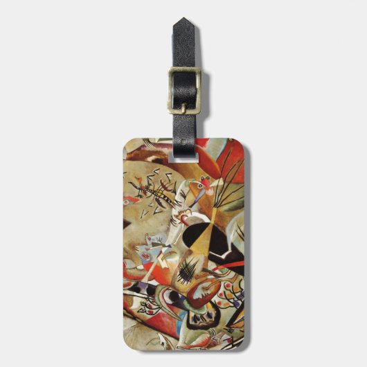 Kandinskys Abstrakte Zusammensetzung Gepäckanhänger (Vorderseite vertikal)