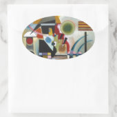 Kandinskys Abstraktes Gemälde-Swinging Ovaler Aufkleber (Tasche)