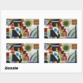 Kandinskys Abstraktes Gemälde-Swinging Rechteckiger Aufkleber (Blatt)