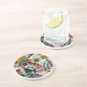 Kandinskys Abstraktes Gemälde-Swinging Sandstein Untersetzer (Seite)