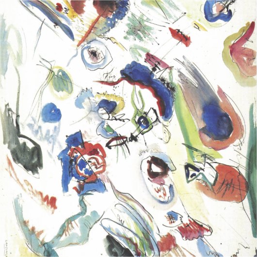 Kandinskys Abstraktes Malwerk Aufkleber (Vorderseite)