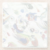 Kandinskys Abstraktes Malwerk Glasuntersetzer (Rückseite)