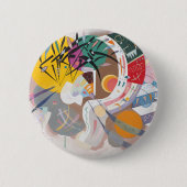 Kandinsky's Dominant Curve Abstrakt Button (Vorderseite)