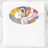 Kandinsky's Dominant Curve Abstrakt Ovaler Aufkleber (Tasche)
