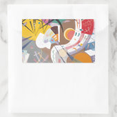 Kandinsky's Dominant Curve Abstrakt Rechteckiger Aufkleber (Tasche)