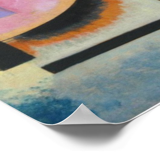 Kandinskys schwindende Abstrakte Malerei Poster (Ecke)