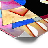 Kandisnky - Mit Pinks und Blues den Kubismus absch Poster (Ecke)