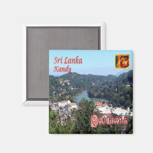 KANDY-SEE, Sri Lanka, Asien, Kühlschrank Magnet (Vorderseite/Rückseite)