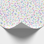Kandy Sprinklen auf weißem Papier Geschenkpapier (Ecke)