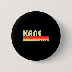 Kane Geschenk Name Personalisiert Lustig Retro Vin Button