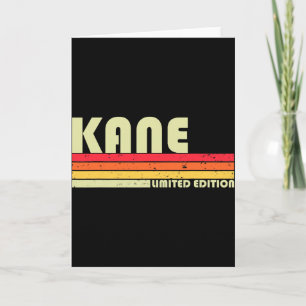 Kane Geschenk Name Personalisiert Lustig Retro Vin Karte
