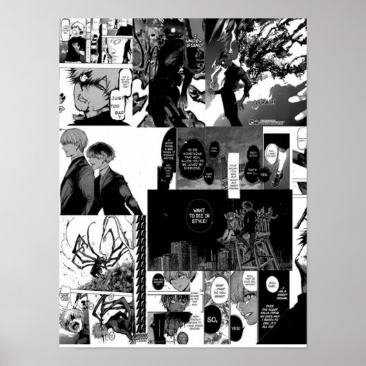 Kaneki Ken Ästhetische Collage Poster (Vorne)