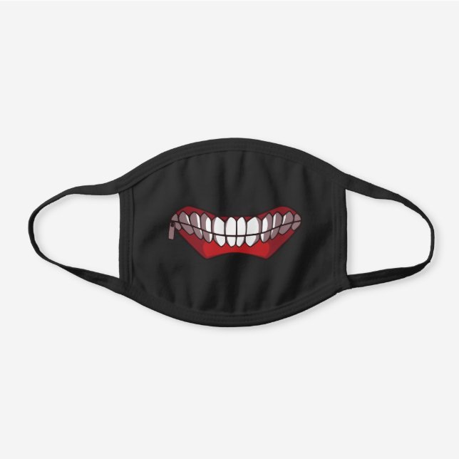Kaneki Ken Tokyo Ghoul Anime-Maske Schwarze Baumwoll Mund-Nasen-Maske (Vorderseite)