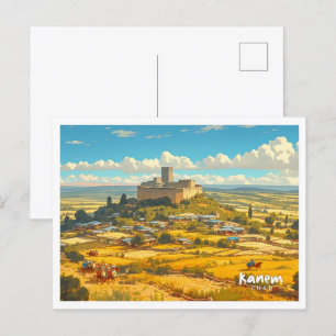 Kanem Chad Vintag Art Illustration Travel Postkarte