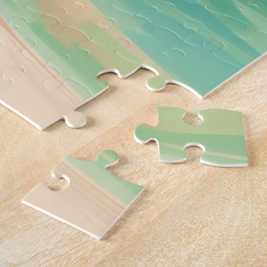 Kaneohe Sandbar Oahu Hawaii Retro Puzzle (Seite)