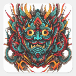 Kanera tattoo quadratischer aufkleber