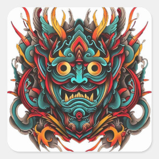 Kanera tattoo quadratischer aufkleber