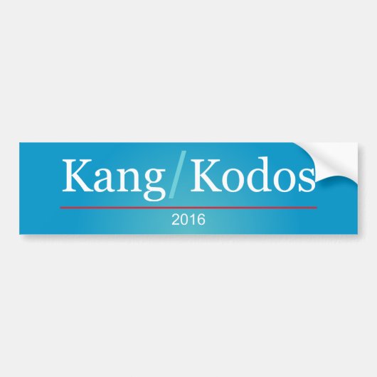 Kang/Kodos 2016 Autoaufkleber (Vorne)