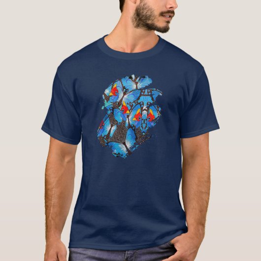 Kanga Blau T-Shirt (Vorderseite)