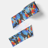 Kanga Blue Geschenkpapier Ripsband (Rückseite)