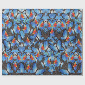 Kanga Blue Wrapping Paper Geschenkpapier (Flach)