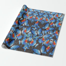 Kanga Blue Wrapping Paper Geschenkpapier