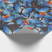 Kanga Blue Wrapping Paper Geschenkpapier (Ecke)