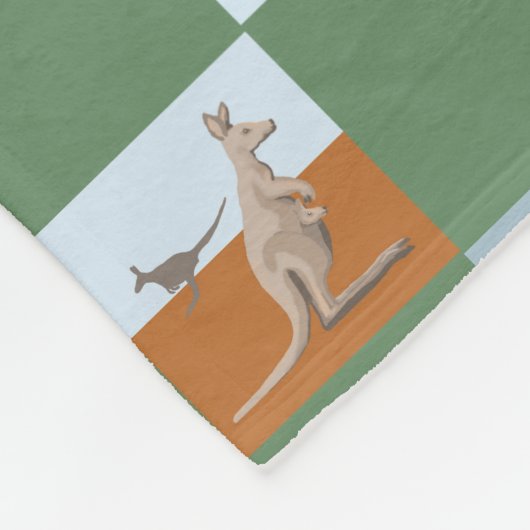 Kanga Koala Platypus und Freunde Aussie Fleecedecke (Ecke)