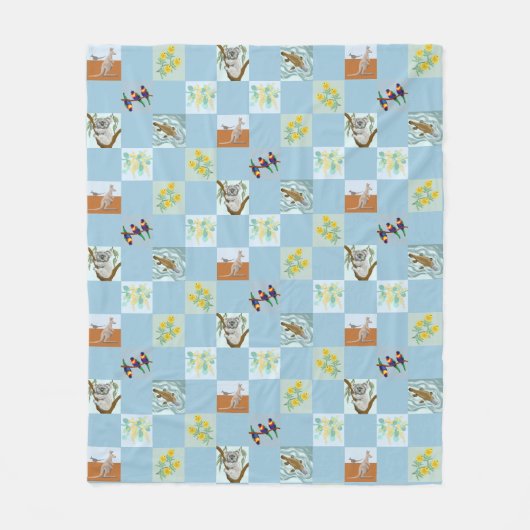 Kanga Koala Platypus und Paare Fleecedecke (Vorderseite)