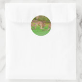 Kanga Runder Aufkleber (Tasche)